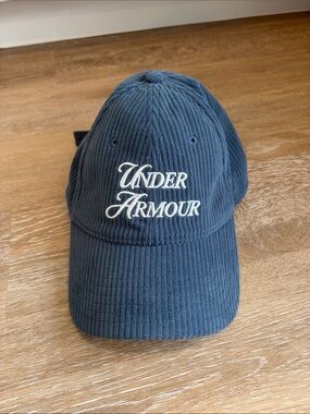 NWOT Under Armour Navy Corduroy Baseball Cap